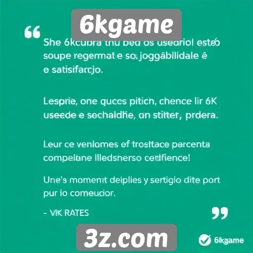 Opiniões de usuários sobre a experiência no 6kgame
